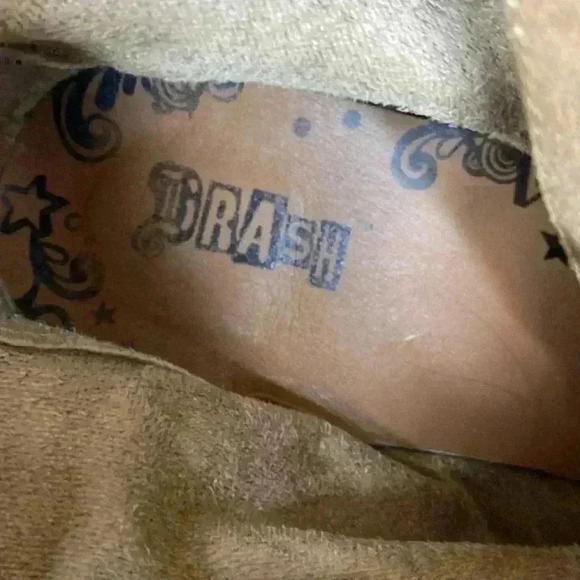 Brash Women's Boots Booties Size 9 Lace-Up Style Faux Suede Tan Block Heels - Picture 6 of 8